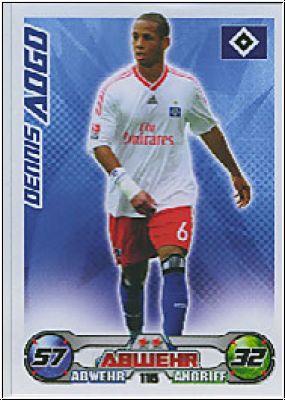 Fussball 2009 / 10 Topps Match Attax - No 116 - Dennis Aogo