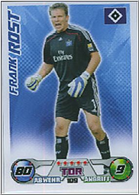 Fussball 2009 / 10 Topps Match Attax - No 109 - Frank Rost