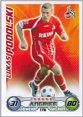 Soccer 2009/10 Topps Match Attax - No 176 - Lukas Podolski