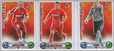 Fussball 2009-10 Topps Match Attax - 1.FC Köln komplettes Set