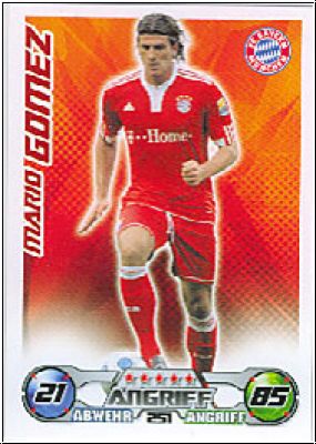 Fussball 2009 / 10 Topps Match Attax - No 251 - Mario Gomez