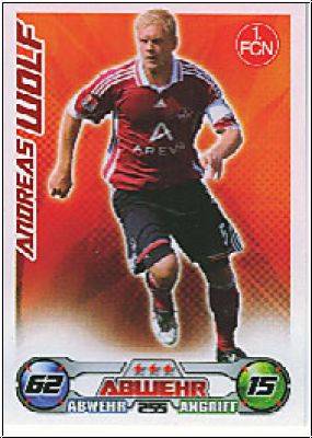 Fussball 2009 / 10 Topps Match Attax - No 255 - Andreas Wolf