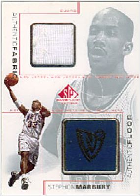 NBA 2000-01 SP Game Floor Authentic Fabric/Floor Combos - No SM-C - Stephon Marbury