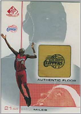 NBA 2000-01 SP Game Floor Authentic Floor - No DM - Darius Miles