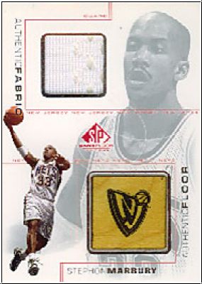 NBA 2000-01 SP Game Floor Authentic Fabric/Floor Combos - No SM-C - Stephon Marbury