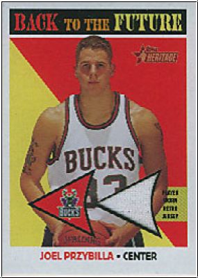 NBA 2000/01 Topps Heritage Back to the Future Game Jerseys - No BF1 - Joel Przybilla