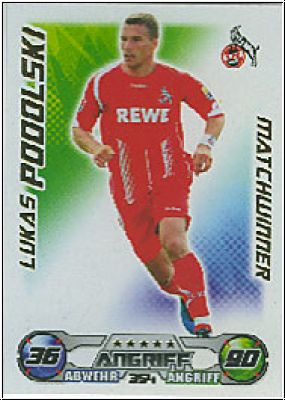 Soccer 2009/10 Topps Match Attax - No 354 - Lukas Podolski