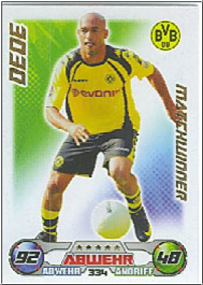 Soccer 2009/10 Topps Match Attax - No 334 - Dede