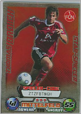 Fussball 2009 / 10 Topps Match Attax - No 259 - Thomas Broich