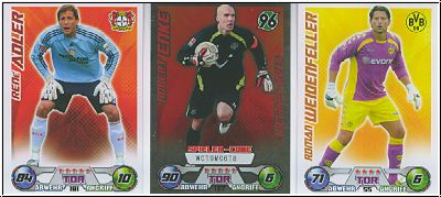 Soccer 2009-10 Topps Match Attax - complete set of all goalkeepers
