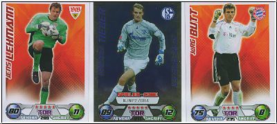 Soccer 2009-10 Topps Match Attax - complete set of all goalkeepers