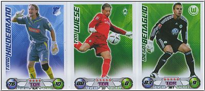 Soccer 2009-10 Topps Match Attax - complete set of all goalkeepers