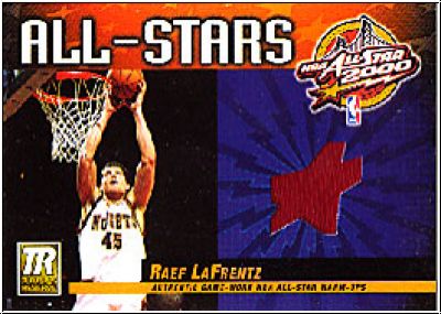 NBA 2000 / 01 Topps Reserve Game Jerseys - No TAS25 - Raef LaFrentz