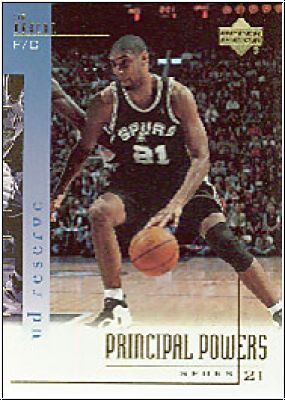 NBA 2000/01 UD Reserve Principal Powers - No PP2 - Tim Duncan