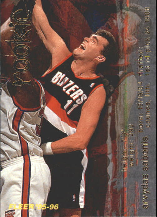 NBA 1995-96 Fleer European - No 377 - Arvydas Sabonis