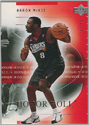 NBA 2001-02 Upper Deck Honor Roll - No. 66 - Aaron McKie