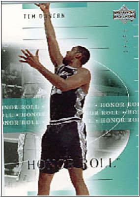 NBA 2001/02 Upper Deck Honor Roll - No. 77 - Tim Duncan