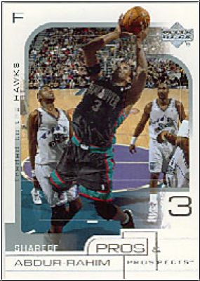 NBA 2001 / 02 Upper Deck Pros & Prospects - No 85 - Abdur-Rahim