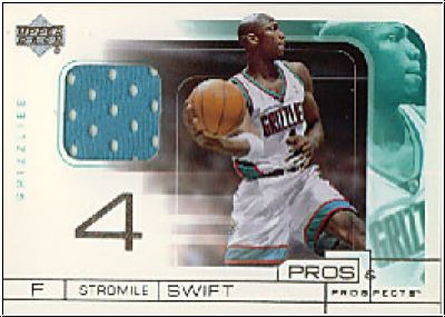 NBA 2001 / 02 Upper Deck Pros & Prospects Game Jersey - No SS - Stromile Swift