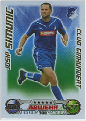 Soccer 2009/10 Topps Match Attax - No 398 - Josip Simunic