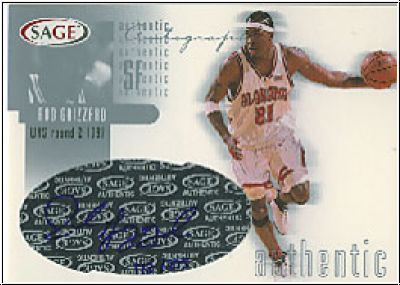 NBA 2002 SAGE Autographs Silver - No A14 - Rod Grizzard