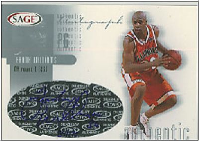 NBA 2002 SAGE Autographs Silver - No A33 - Frank Williams