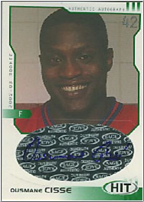 NBA 2002 SAGE HIT Autographs Emerald - No H37 - Ousmane Cisse