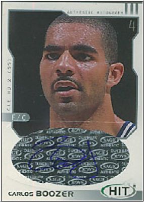 NBA 2002 SAGE HIT Autographs Silver - No H4 - Carlos Boozer