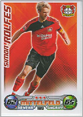 Fussball 2009 / 10 Topps Match Attax - No 189 - Simon Rolfes