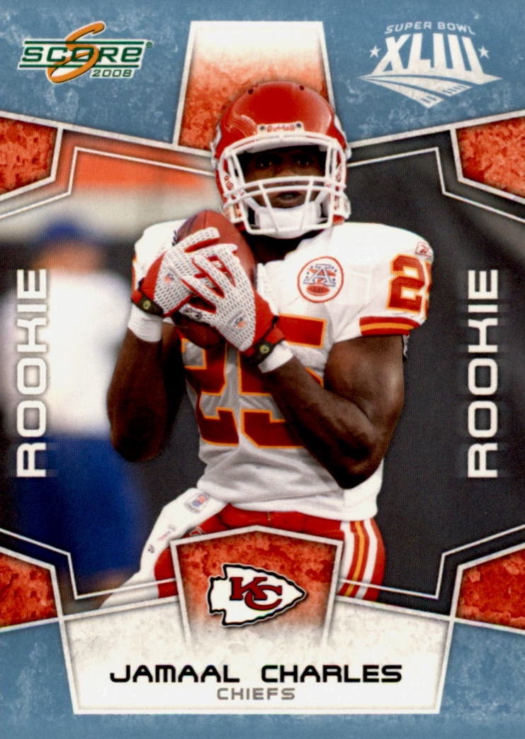 NFL 2008 Score Super Bowl XLIII Light Blue Glossy - No 384 - Jamaal Charles