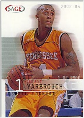 NBA 2002 SAGE - No 36 - Vincent Yarbrough