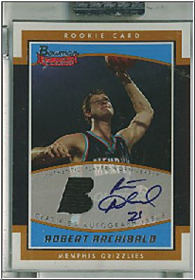 NBA 2002/03 Bowman Signature - No SE-RA - Robert Archibald