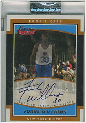 NBA 2002 / 03 Bowman Signature - No SE-FR - Frank Williams