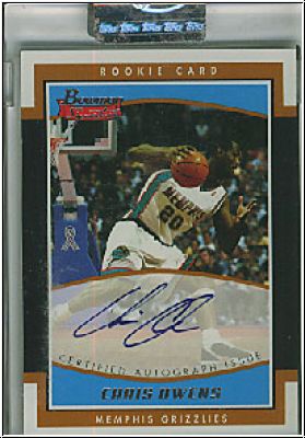 NBA 2002 / 03 Bowman Signature - No SE-CO - Chris Owens