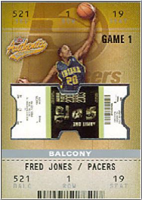 NBA 2002 / 03 Fleer Authentix Balcony - No 130 - Fred Jones