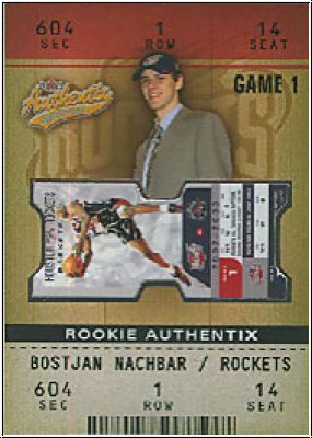 NBA 2002 / 03 Fleer Authentix - No 115 - Bostjan Nachbar