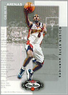 NBA 2002 / 03 Fleer Box Score - No 100 - Gilbert Arenas