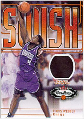 NBA 2002 / 03 Fleer Box Score Dish & Swish Memorabilia - No 10 - Chris Webber