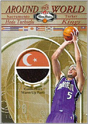 NBA 2002 / 03 Fleer Box Score Around the World Memorabilia - No ATWM8 - Hedo Turkoglu