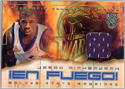 NBA 2002 / 03 Fleer Hot Shots En Fuego Game-Used - No JR - Jason Richardson