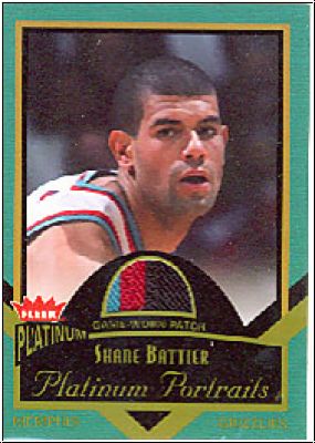 NBA 2002/03 Fleer Platinum Portraits Game Worn Patch - SB - Shane Battier