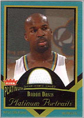 NBA 2002 / 03 Fleer Platinum Portraits Game Worn Jerseys - BD - Baron Davis