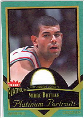 NBA 2002-03 Fleer Platinum Portraits Game Worn Jerseys - SB - Shane Battier