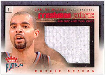 NBA 2002 / 03 Fleer Platinum Freshman Fabric - No FF-CB2 - Carlos Boozer