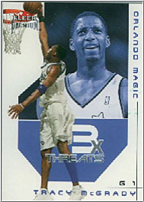 NBA 2002/03 Fleer Premium Triple Threats - No 2 of 10 TT - Tracy McGrady