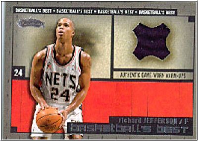 NBA 2002/03 Fleer Showcase Basketball's Best Memorabilia - No BBM19 - Richard Jefferson