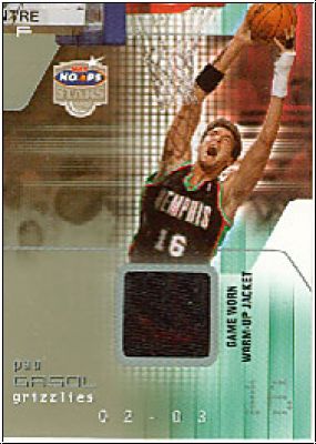 NBA 2002 / 03 Hoops Stars Superstars Game-Used - No PG - Pau Gasol