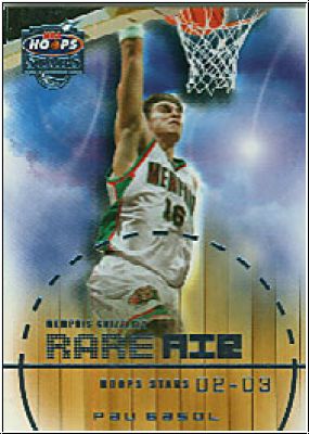 NBA 2002 / 03 Hoops Stars Rare Air - No 12 of 20 RA - Pau Gasol