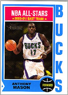 NBA 2001/02 Topps Heritage - No 181 - Anthony Mason