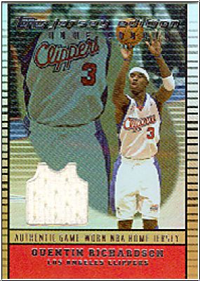 NBA 2002 / 03 Topps Jersey Edition Copper - No JE-QRI - Quentin Richardson